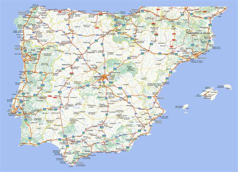 driving map of spain